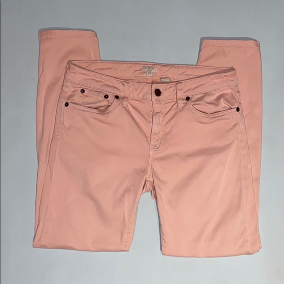 Women’s  J.Crew Pink Mid Rise Skinny Pants 27 - Picture 2 of 10
